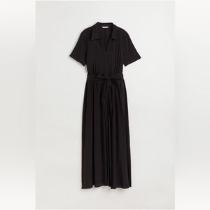 Tie belt shirt dress